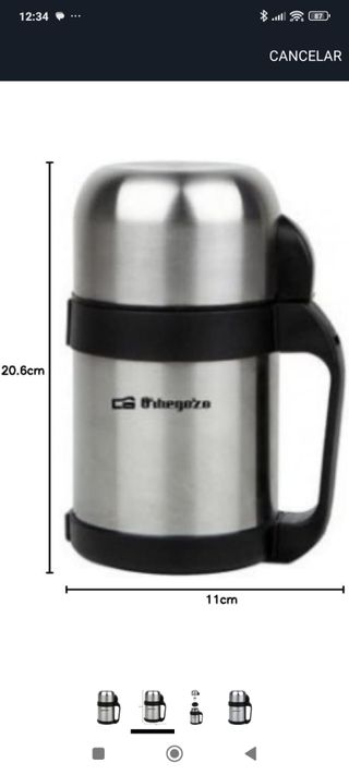 Termo Orbegozo TRSL 750 ml Acero Inoxidable