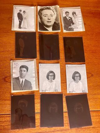 Fotos y Negativos en placa años 60.