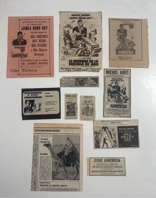 Lote de recortes de prensa James Bond 007