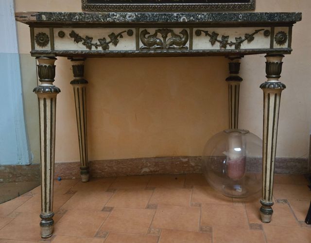 Consolle Luigi XIV Beige e Oro