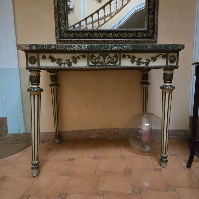 Consolle Luigi XIV Beige e Oro