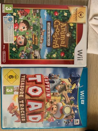 Juegos Wii y Wii U: Animal Crossing y Captain Toad