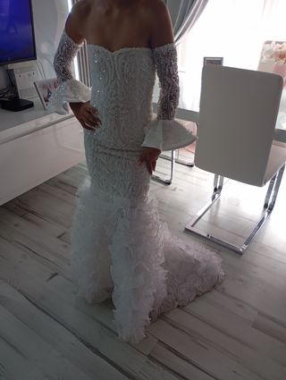 Vestido de boda gitana blanco