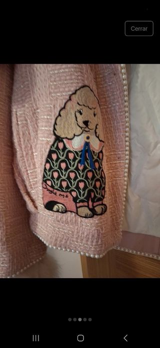 Chaqueta Le Cruel rosa con pelo