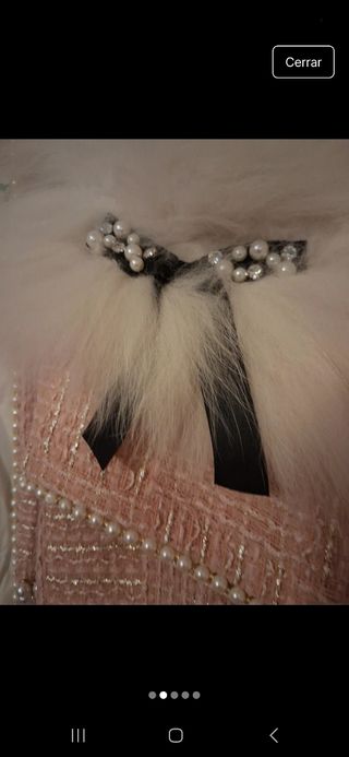 Chaqueta Le Cruel rosa con pelo