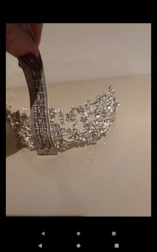 Tocado Novia Cristal Plata