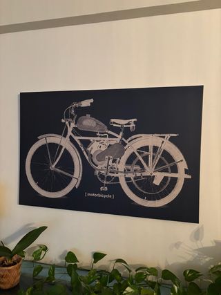 Cuadro decorativo de motocicleta