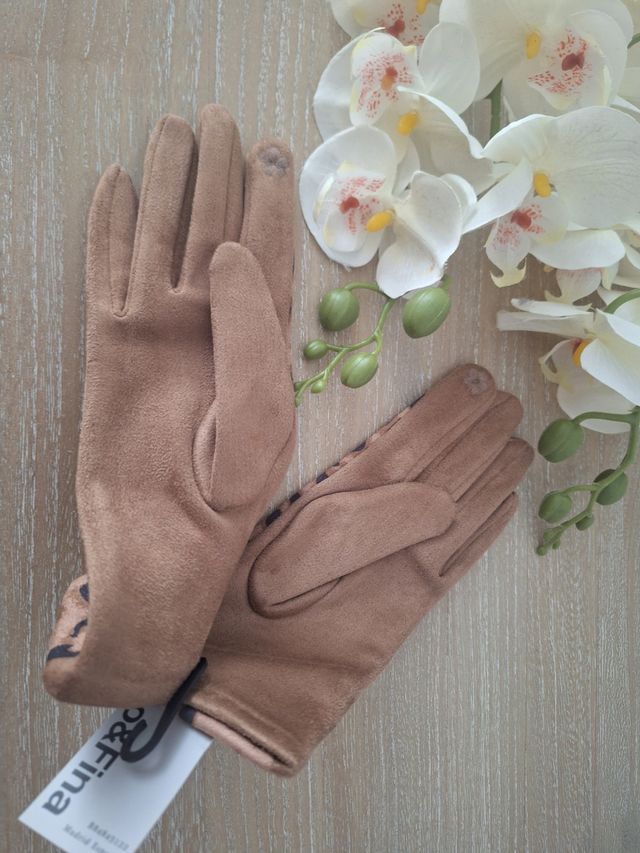 Guantes Leopardo Marrón