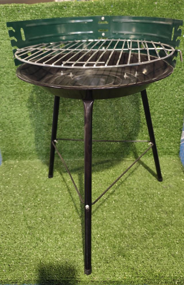 Mini barbacoa de jardín negra y verde