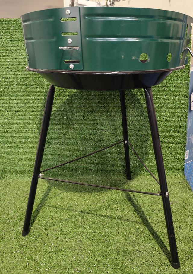 Mini barbacoa de jardín negra y verde