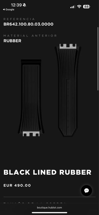 CORREA HUBLOT REPUESTO ORIGINAL