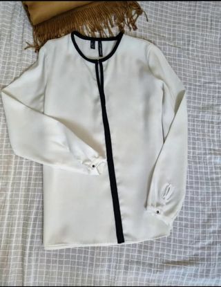 Blusa Mango bicolor