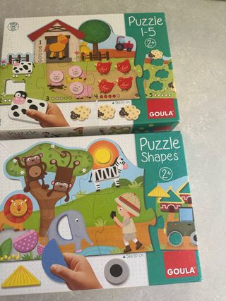 Lote 2 Puzzles Goula Madera Educativos