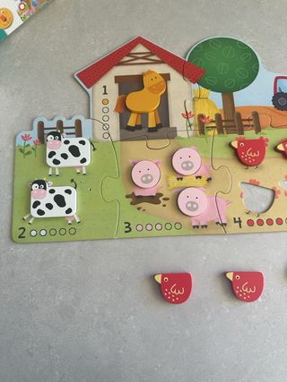 Lote 2 Puzzles Goula Madera Educativos