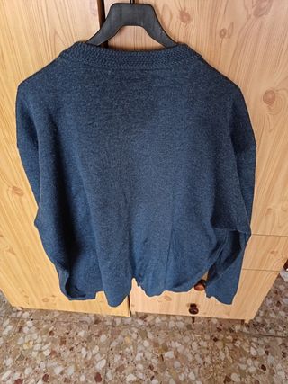 Chaqueta de lana azul hombre