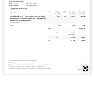 Apple Watch S10 GPS+Celular Oro/Morado