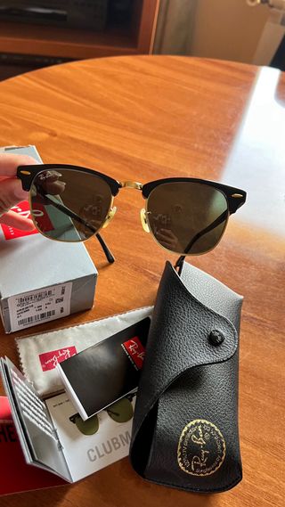 Gafas de sol Ray-Ban Clubmaster Negro/Dorado