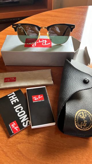 Gafas de sol Ray-Ban Clubmaster Negro/Dorado