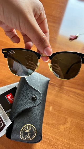 Gafas de sol Ray-Ban Clubmaster Negro/Dorado
