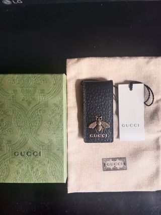 Clip de dinero Gucci Abeja Animalier Negro