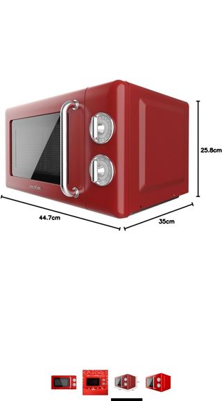 Microondas grill Cecotec Proclean 3110 Retro Rojo.
