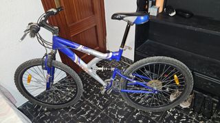Bicicleta Montaña Doble Suspensión Azul