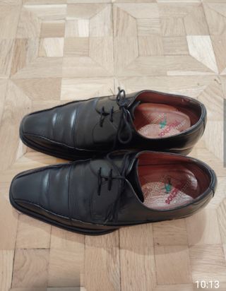 Zapatos Fluchos Negros Vestir Hombre