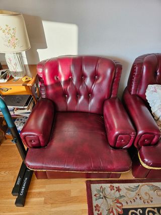 Conjunto Sofá y 2 Butacas Vintage Piel