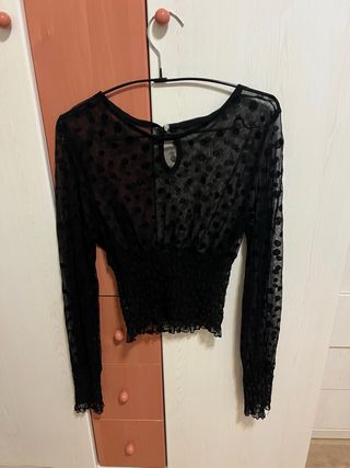 Camisa transparente Stradivarius topos