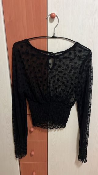 Camisa transparente Stradivarius topos