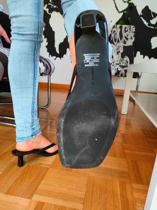 Sandalias tacón mujer negras