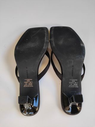 Sandalias tacón mujer negras