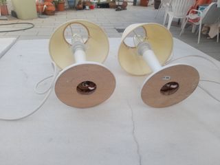 Juego de 2 lámparas de mesa beige