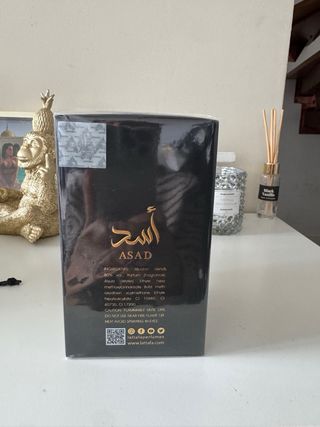 Asad Lattafa Perfume Caja Negra y Dorada