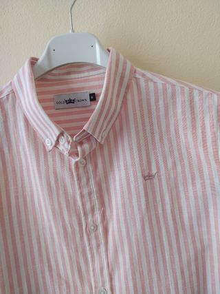 Camisa GOOD CROWN Rayas Rosas y blancad Talla 16 a