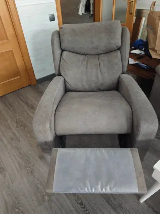 Sillón relax manual gris