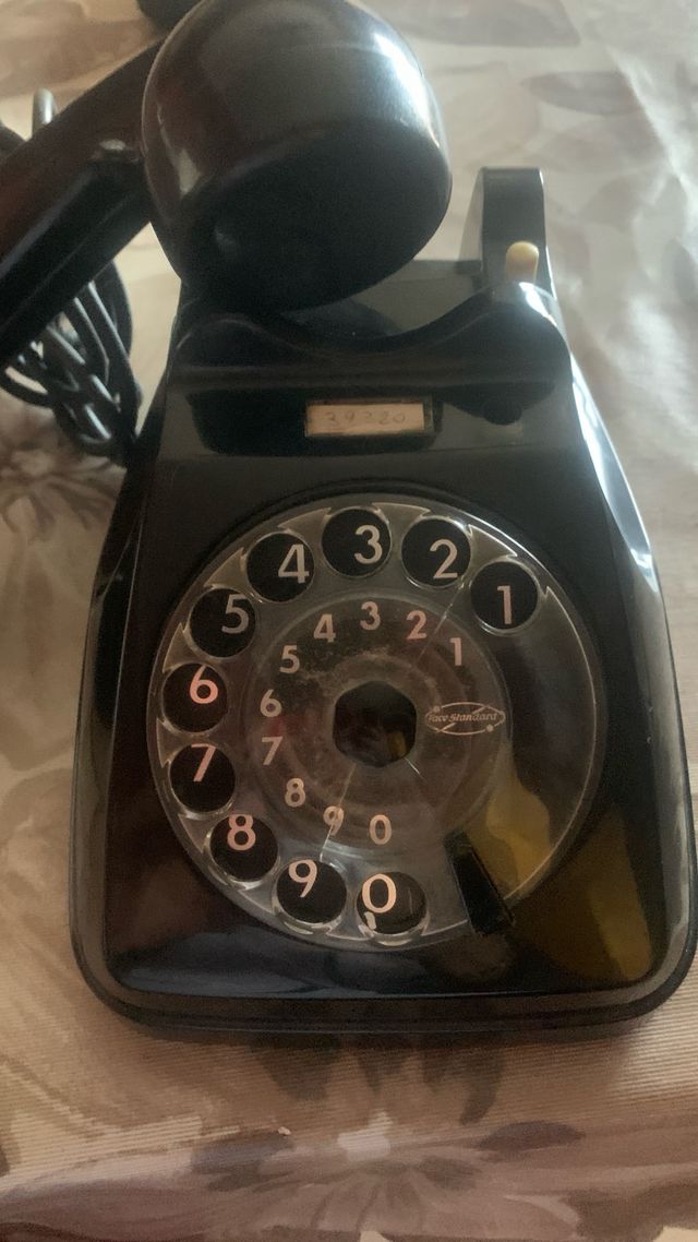 Telefono a disco anni 60/70 nero