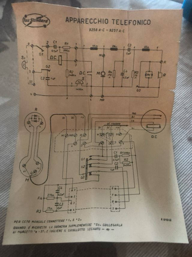 Telefono a disco anni 60/70 nero