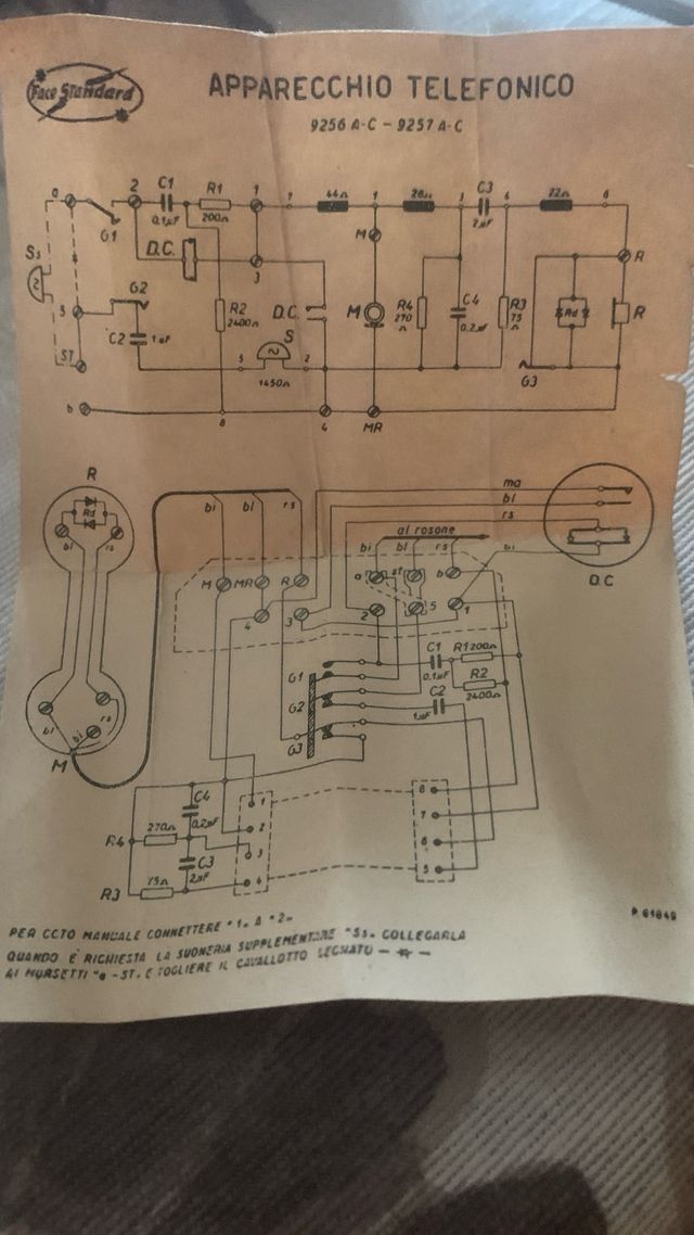 Telefono a disco anni 60/70 nero