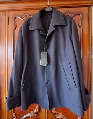 Abrigo Massimo Dutti Negro Mujer