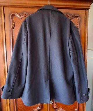 Abrigo Massimo Dutti Negro Mujer