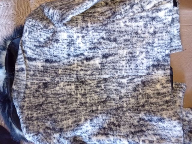 Giacca lana collo pelliccia removibile