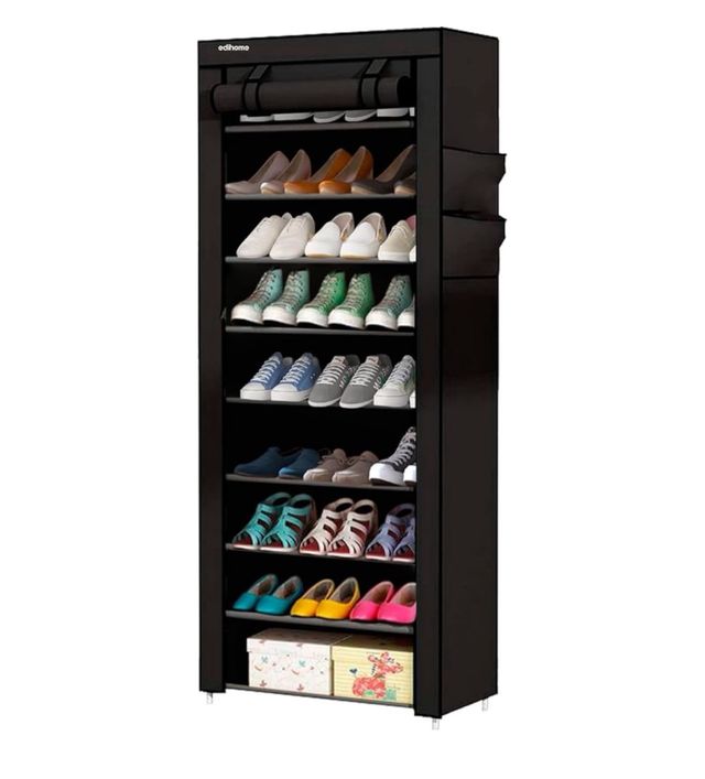 Estantería para zapatos de tela y plástico