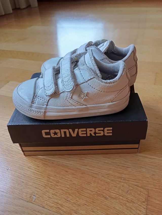 Converse niño blancas velcro
