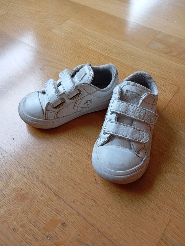 Converse niño blancas velcro