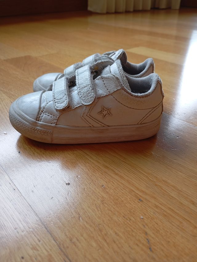 Converse niño blancas velcro