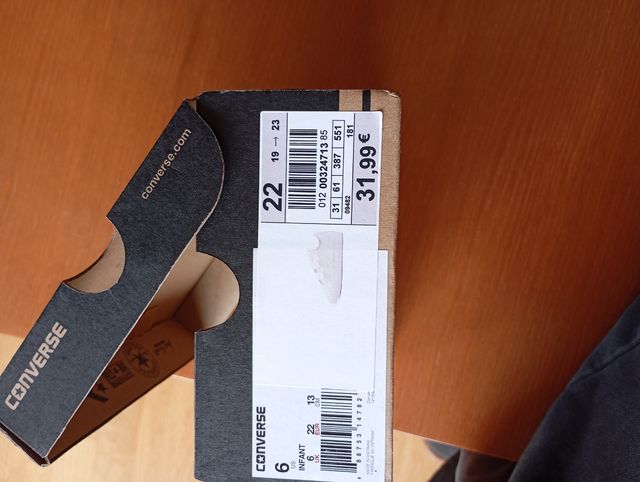 Converse niño blancas velcro