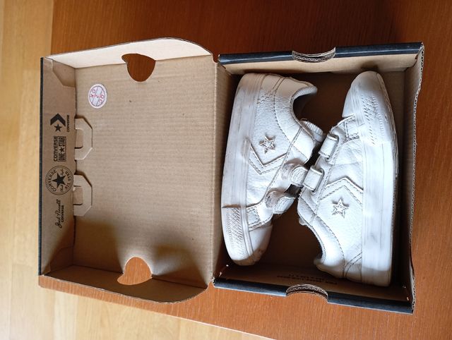 Converse niño blancas velcro