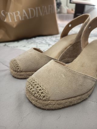Cuñas esparto novia/sevillanas beige