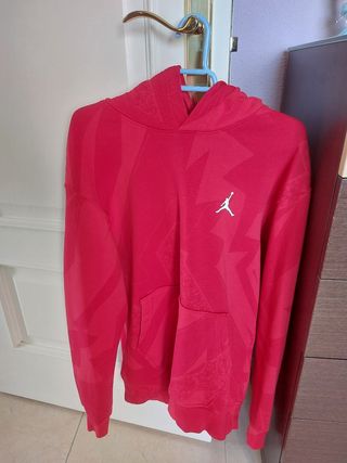 Sudadera Jordan Roja con Capucha y Bolsillo